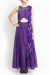 Amrit Kaur-ANK  Purple Anarkali with Duppata