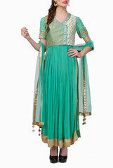 Abhilasha & Abhishek Sea Green Anarkali