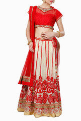 Abhilasha & Abhishek Red Lehenga and Choli