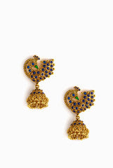 Alankruthi Blue Peacock Earring