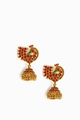 Alankruthi Red Peacock Earring