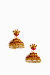 Alankruthi Pink Lined Jhumka Earring