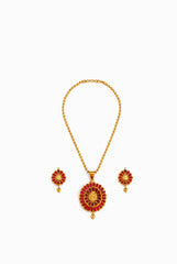 Alankruthi Maroon Chakra Necklace