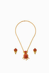 Alankruthi Pink with Gold Necklace