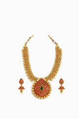 Alankruthi Pink with Layered Chain Necklace