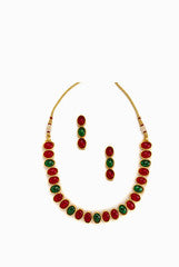 Alankruthi Red and Green Mitta Necklace
