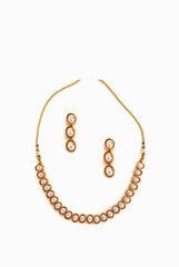 Alankruthi White in Oval Necklace