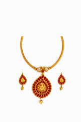 Alankruthi Red Drop Necklace