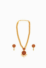 Alankruthi Red And Gold Necklace