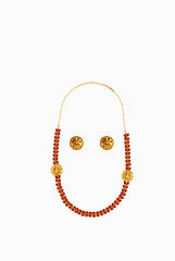 Alankruthi All Red Side Locket Necklace