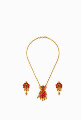 Alankruthi Pink Flowery Necklace