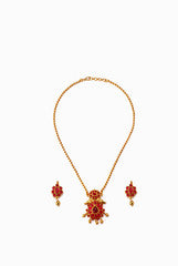 Alankruthi Rani Pink Flowery Necklace