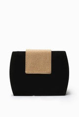 ANANDITA BLACK AND GOLD BOX CLUTCH