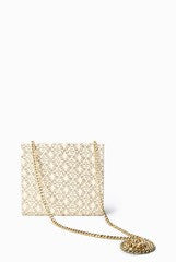 ANANDITA CREAM LACE CLUTCH