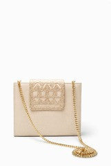 ANANDITA CREAM AZTEC CLUTCH