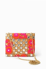 ANANDITA FLORAL EMBROIDERED CLUTCH