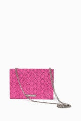 Anandita Hot Pink Lace Clutch
