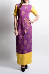ANS Lotus Printed Maxi Dress