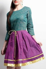 ANS Green And Purple Dress