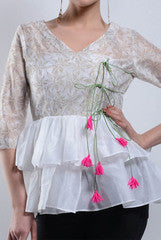 ANS White Layered Top