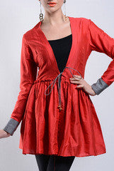 ANS Red Wrap Top