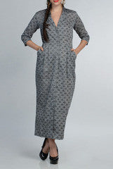 ANS Grey Maxi Dress With Pocket