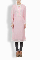 Ansheika Pearl Pink Kurta
