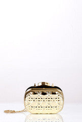 Anz Golden Quilt Clutch