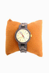 Arpan Bhutda Handcrafted Dark Tan Round Dialed Watch