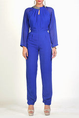 Ardeuir Blue Beaded Jumpsuit