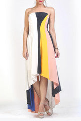 Ardeuir Multi Coloured White Corset Dress