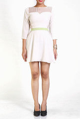 Ardeuir White Dress With Organza