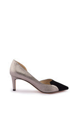 A & S Shoes Silver and Black Belly