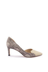 A & S Shoes Beige and Peach Stilettos