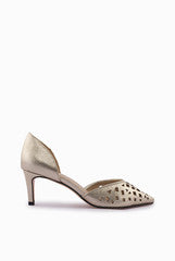 A & S Shoes Golden Stilettos