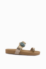 A & S Shoes Golden Blue Sandal
