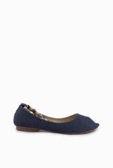 A & S Shoes Blue Peep Toes