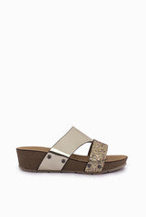A & S Shoes Golden Sandal