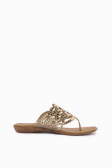 A & S Shoes Golden Sandal