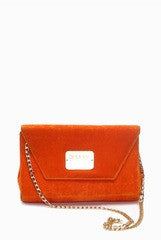 Bag Your Way Orange Velvet Sling Bag