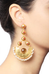 Baroque Contemporary Flower Hanging earrings