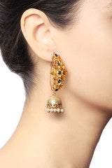 Baroque Traditional Flower Jhumkas