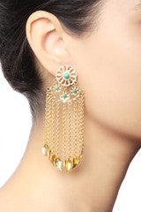 Baroque Contemporary Flower Leaf Earrings