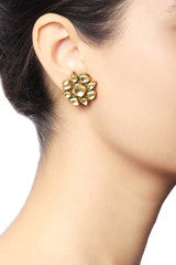 Baroque Traditional Flower Stud Earrings