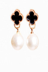 Bauble and Bead Cross and Drop Black