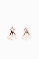 Bauble and Bead Pearl Triplet Earrings