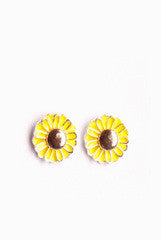 Bauble and Bead Sunflower Earrings