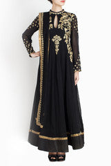 Binny Sodhi Black Floor Length Anarkali