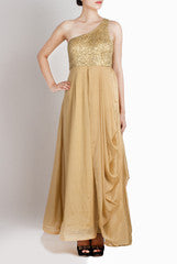 Binny Sodhi  Gold Evening Gown