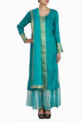 Binny Sodhi Blue Tie And Dye Suit Set